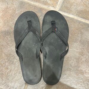 Rainbow Black Minimalist Sandals